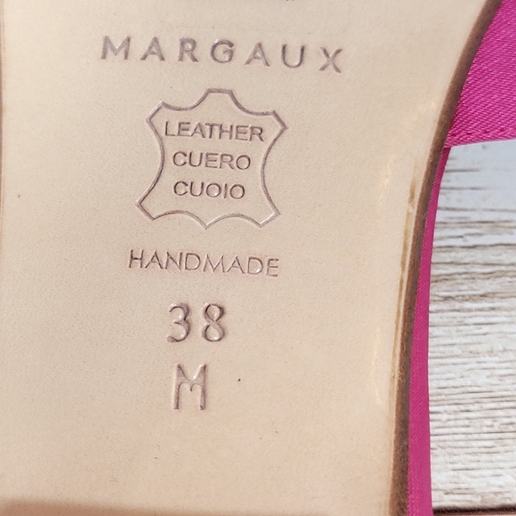 Margaux NWOB The Slide Sandals in pink orchid satin EU 38 - Picture 10 of 11
